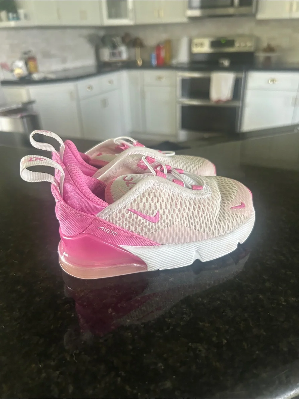 Nike Kids' Pink and White Air Max Slip-On Sneakers